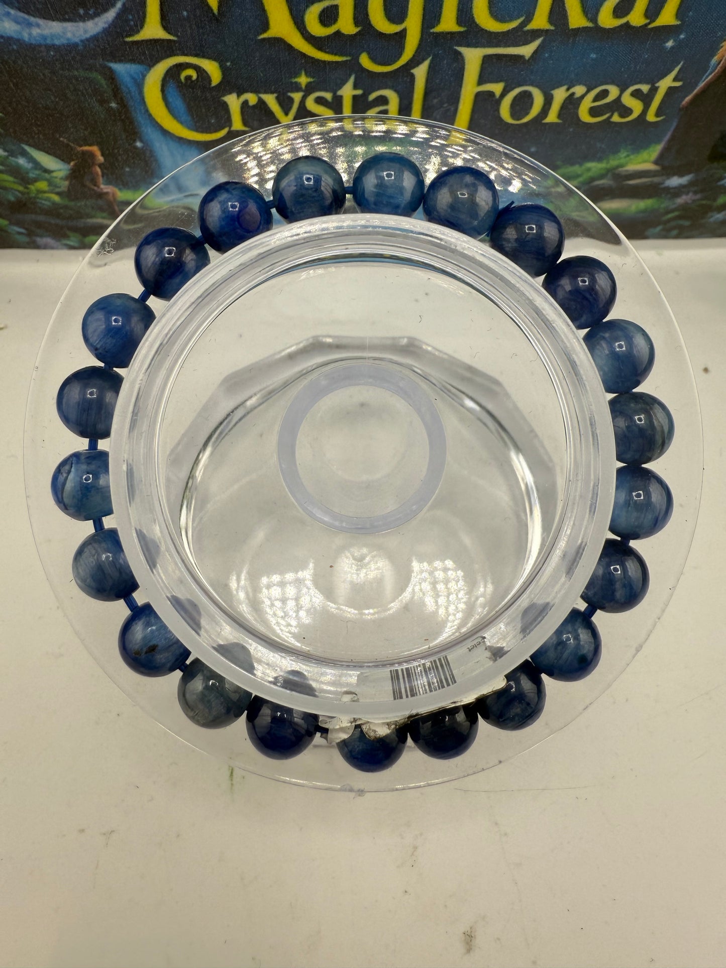 Blue Kyanite Bead Bracelet 8mm