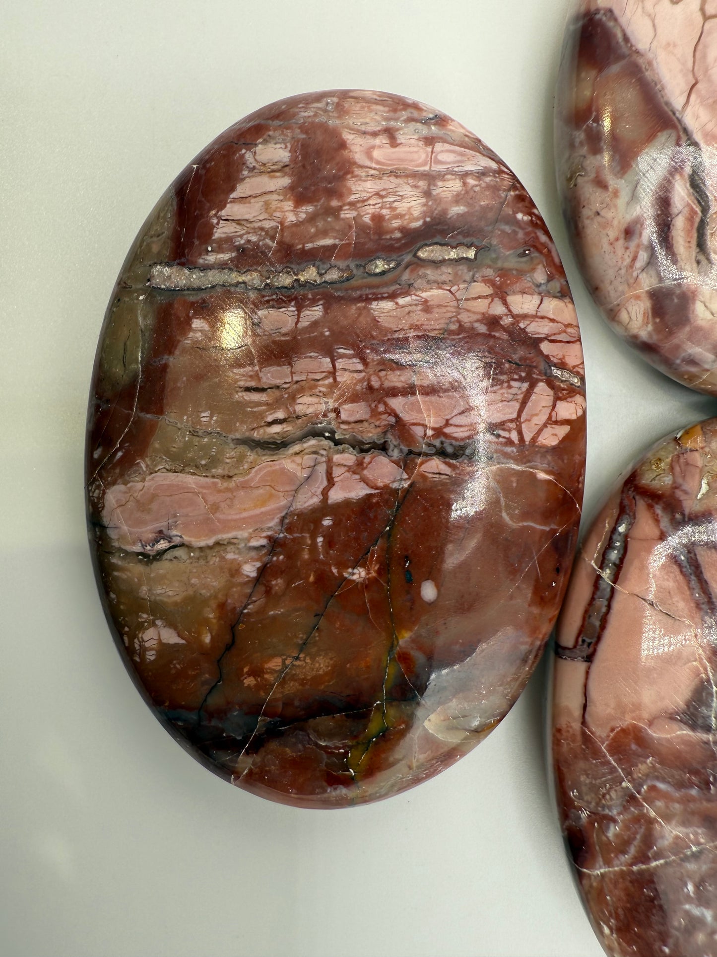 Pink Mookite Palm Stone
