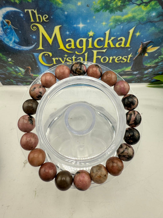 Rhodonite Crystal Bracelets 10mm