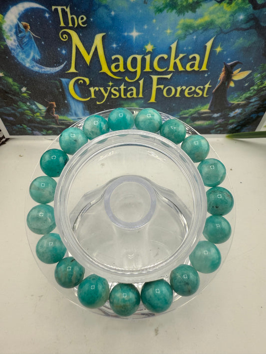 Amazonite Bead Bracelet 10mm