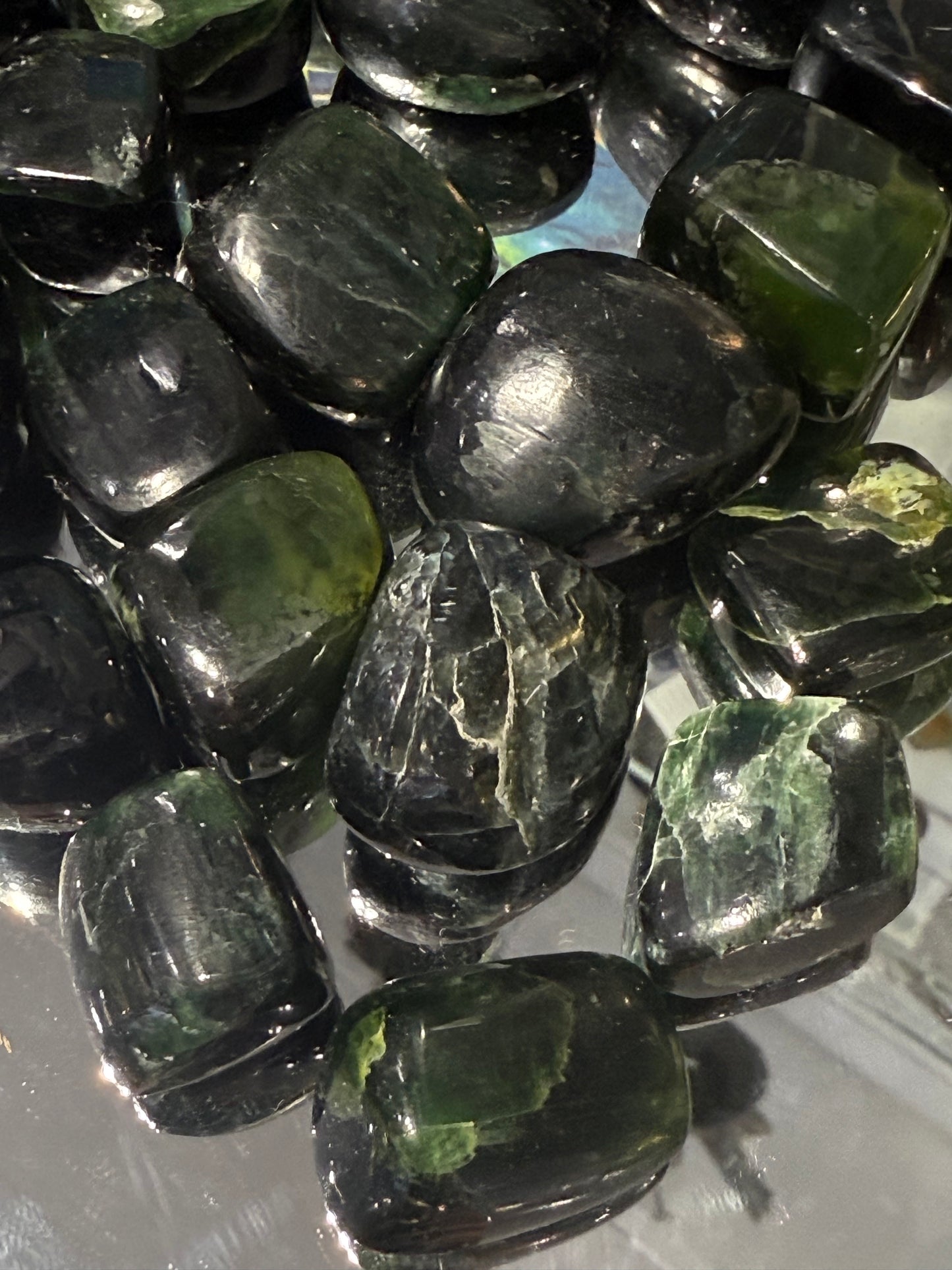 Pure Green Kyanite Tumbled