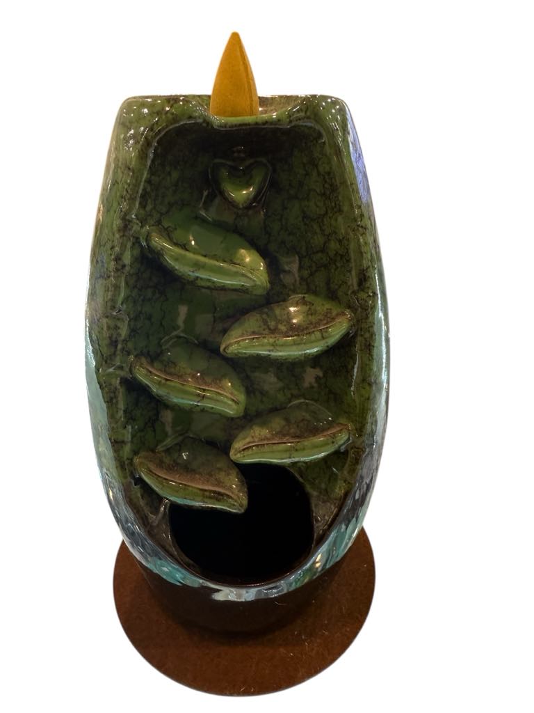 Green Ceramic Backflow waterfall Burner