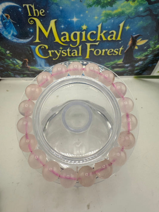 Rose Quartz Crystal Bracelet 10mm