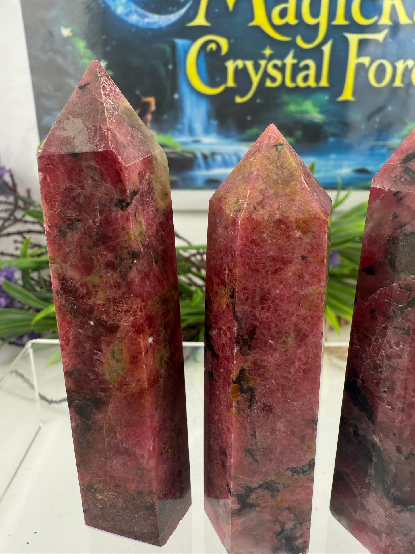 Red Rhodonite Point