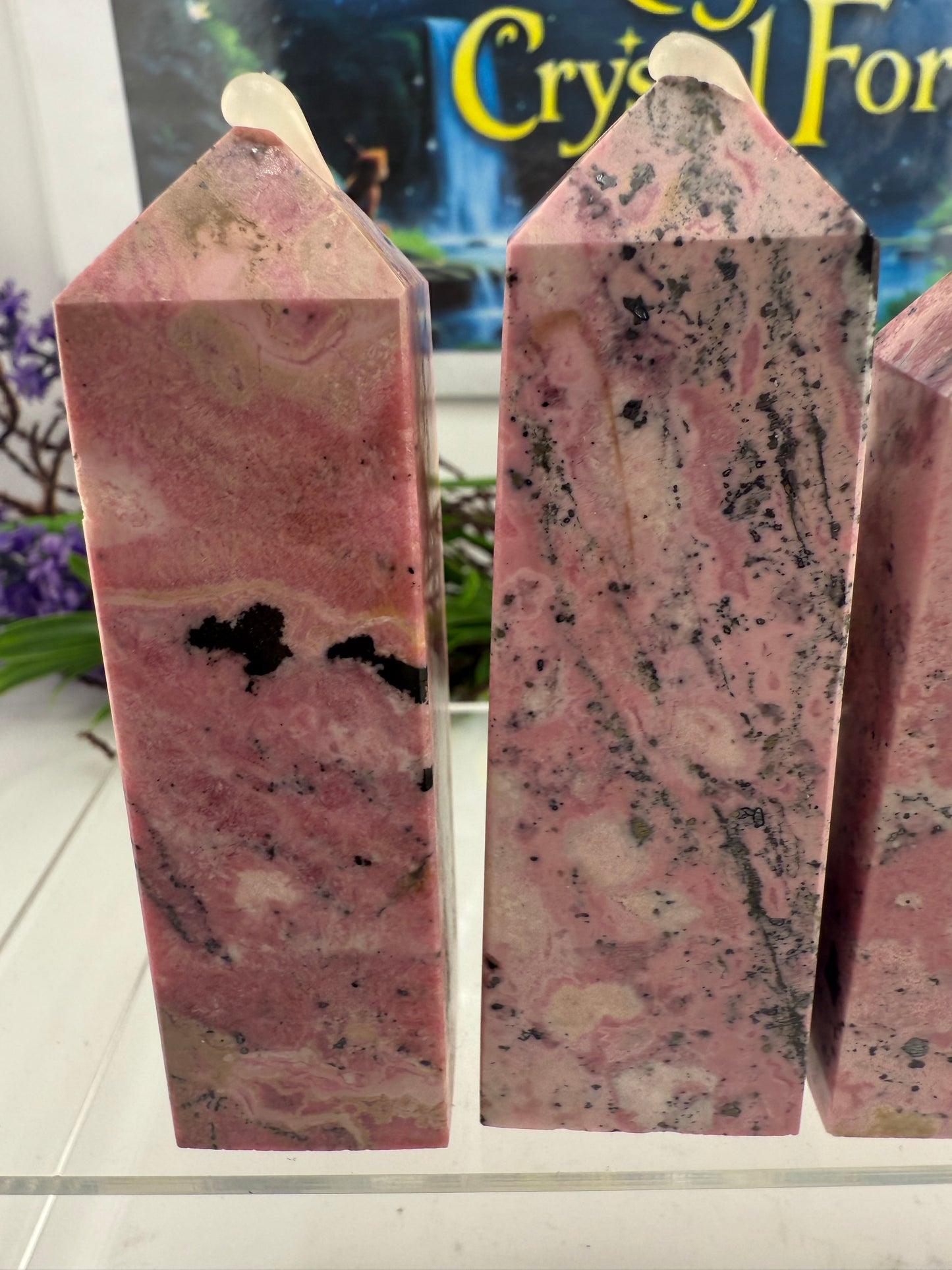 Pink Peru Rhodonite Points