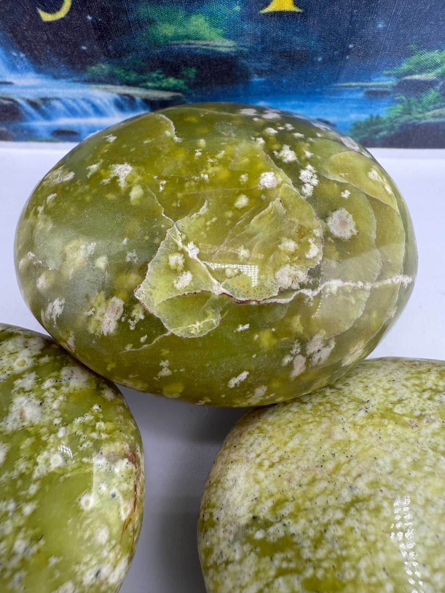 Serpentine Palm Stones