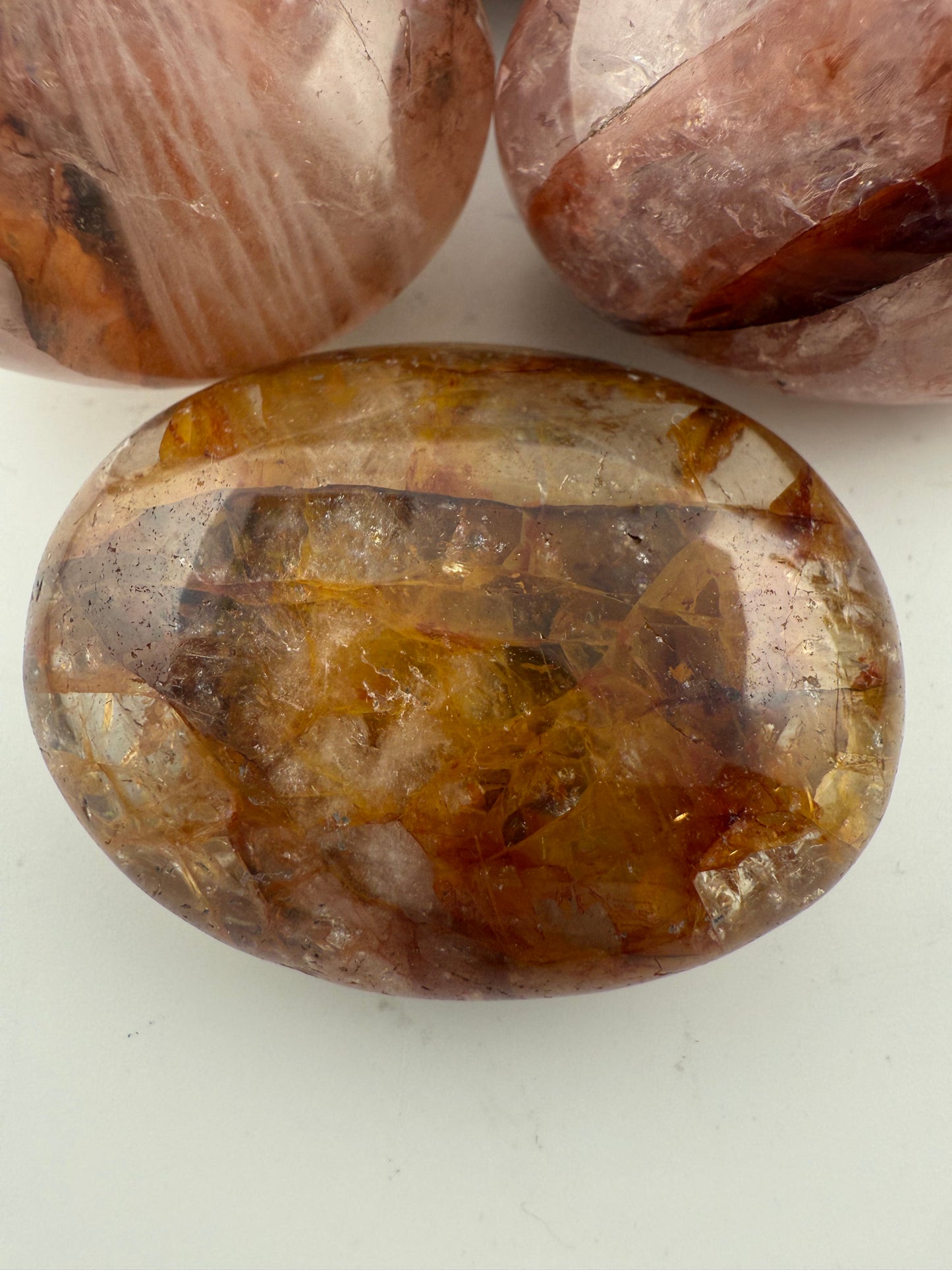 Fire Quartz Palm Stones