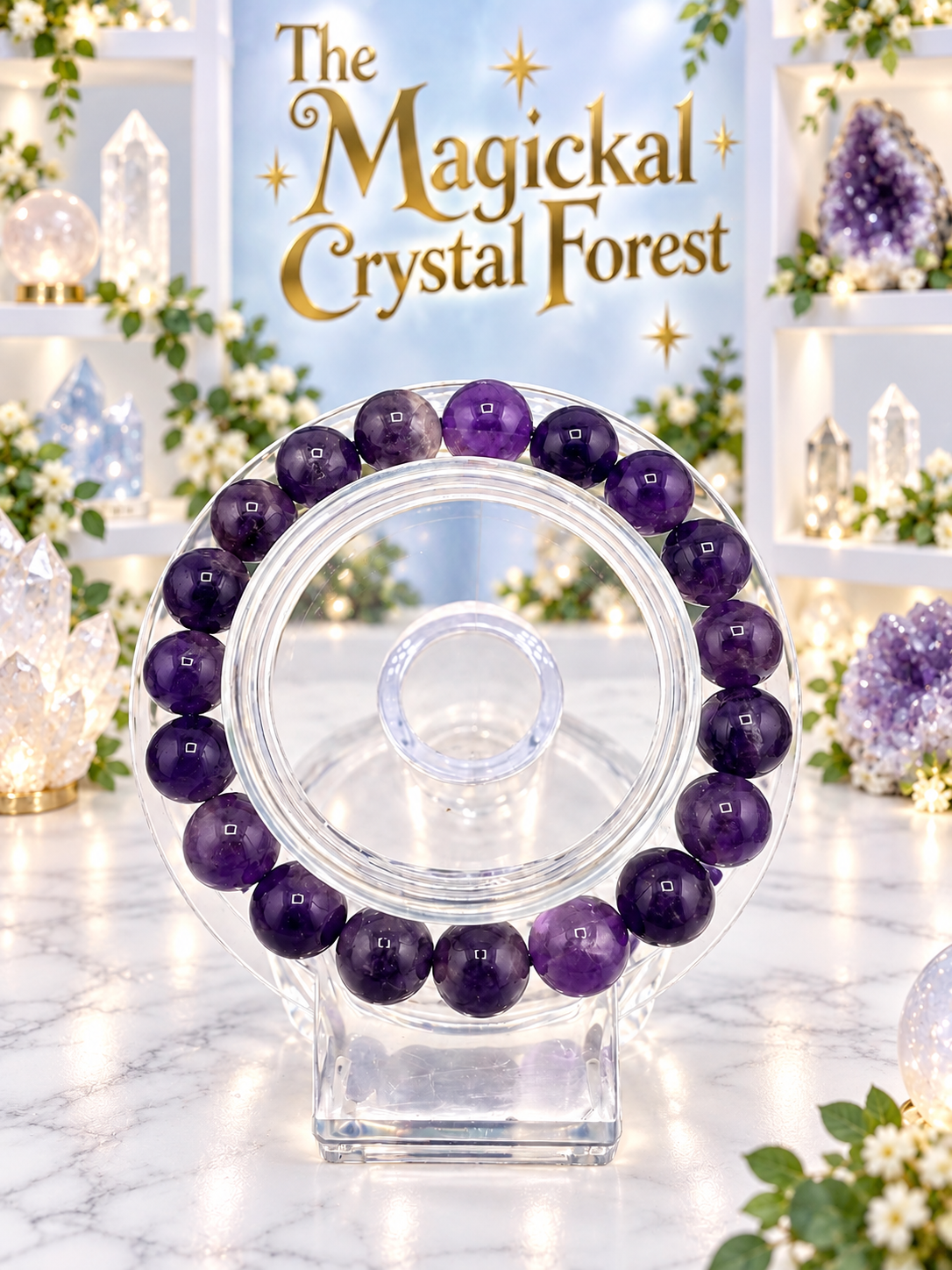 Amethyst Crystal Bracelet 10mm