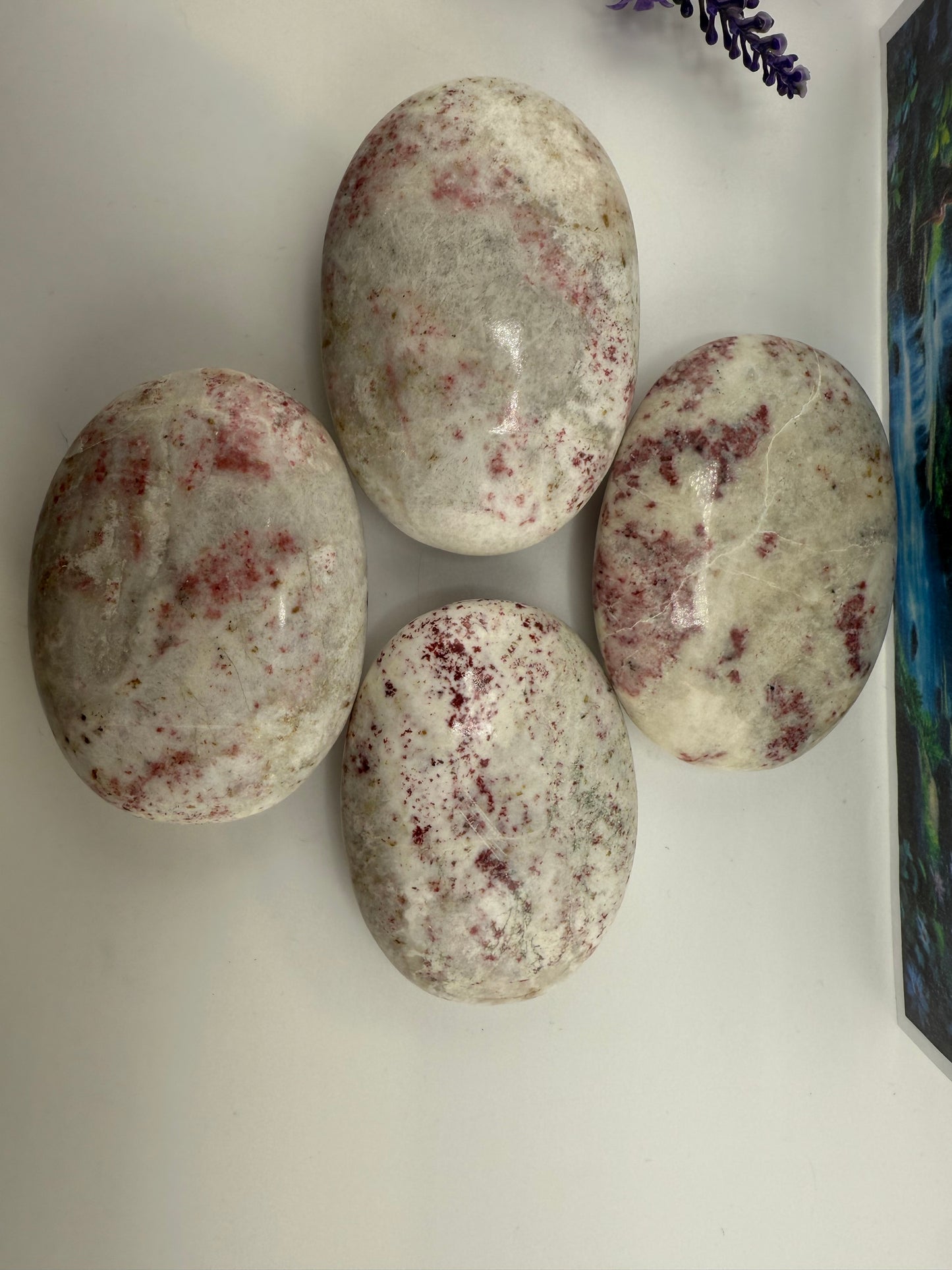 Cinnabarite Palm Stone