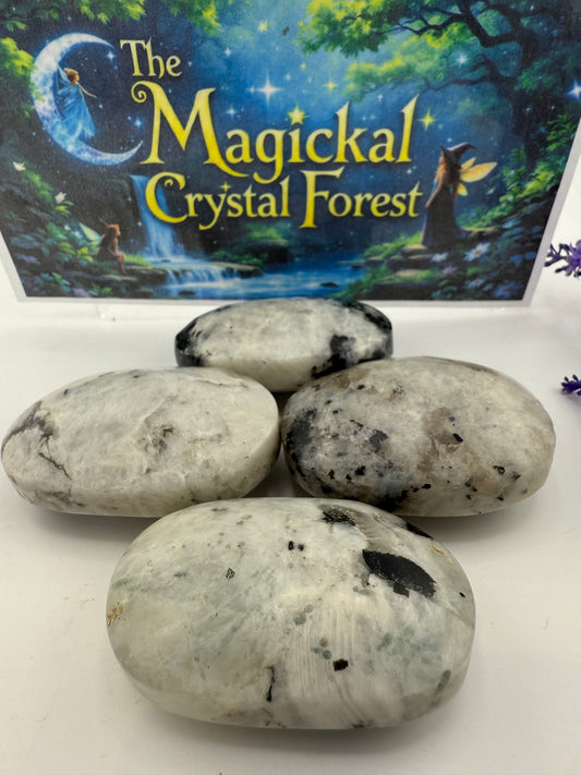 Rainbow Moonstone Palm Stone