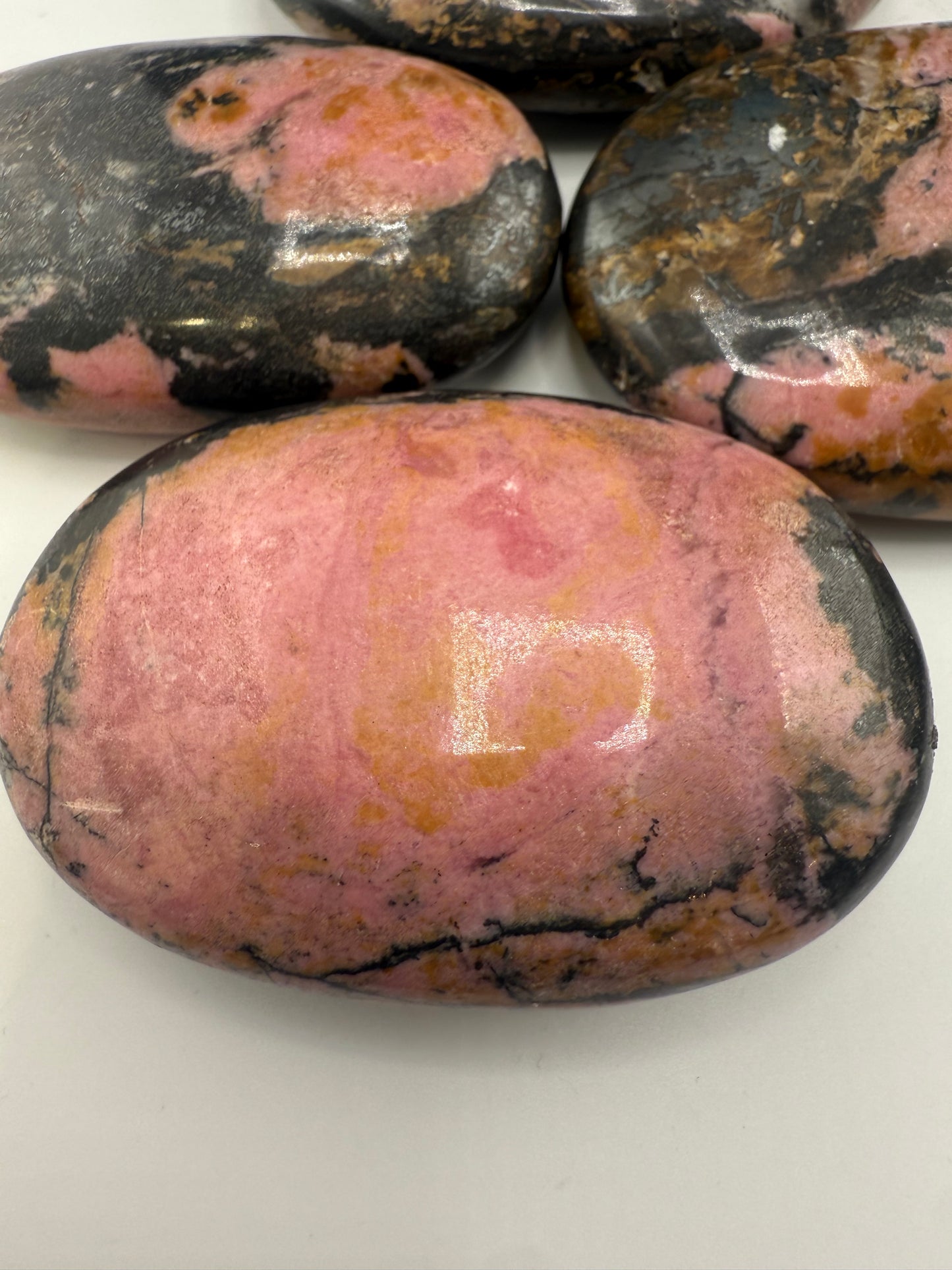 Rhodonite Palm Stones
