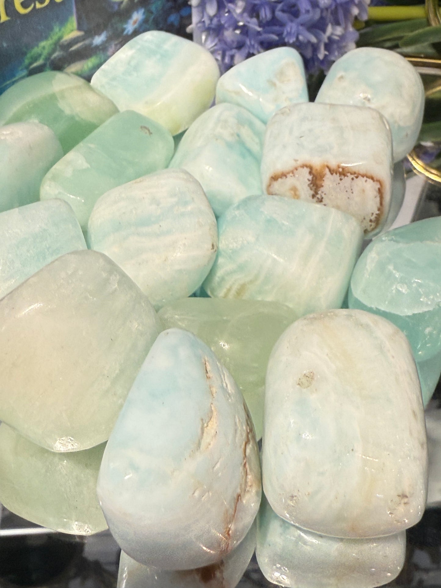 Caribbean Calcite Tumbled