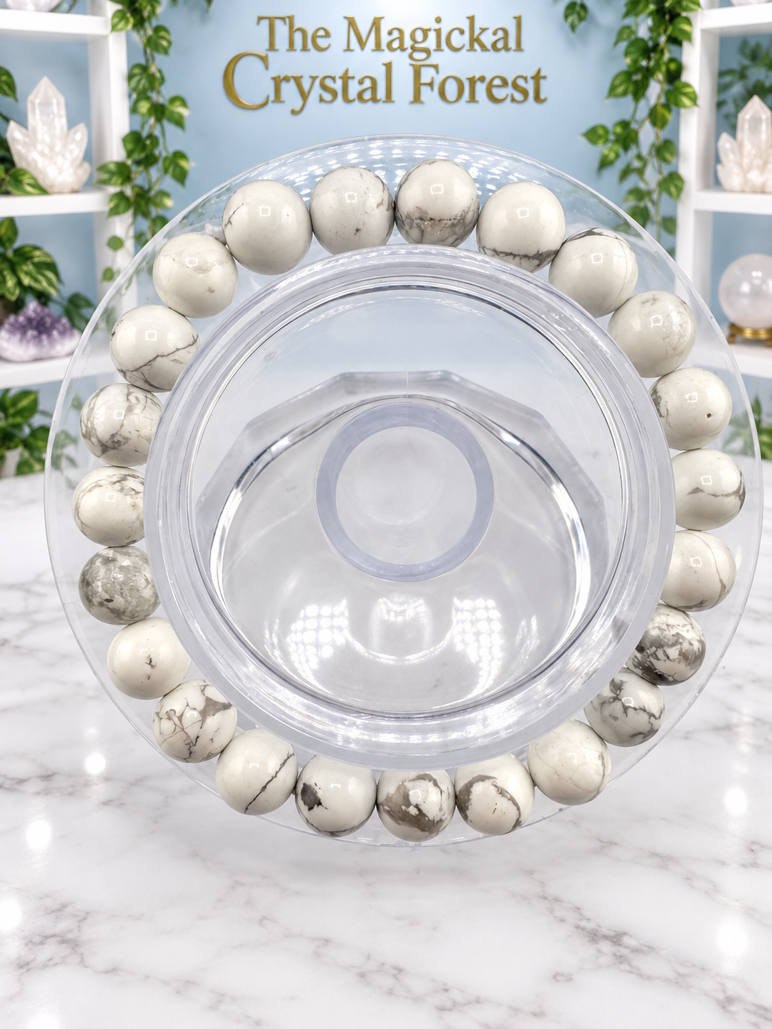 Howlite Bead  Bracelet 8mm