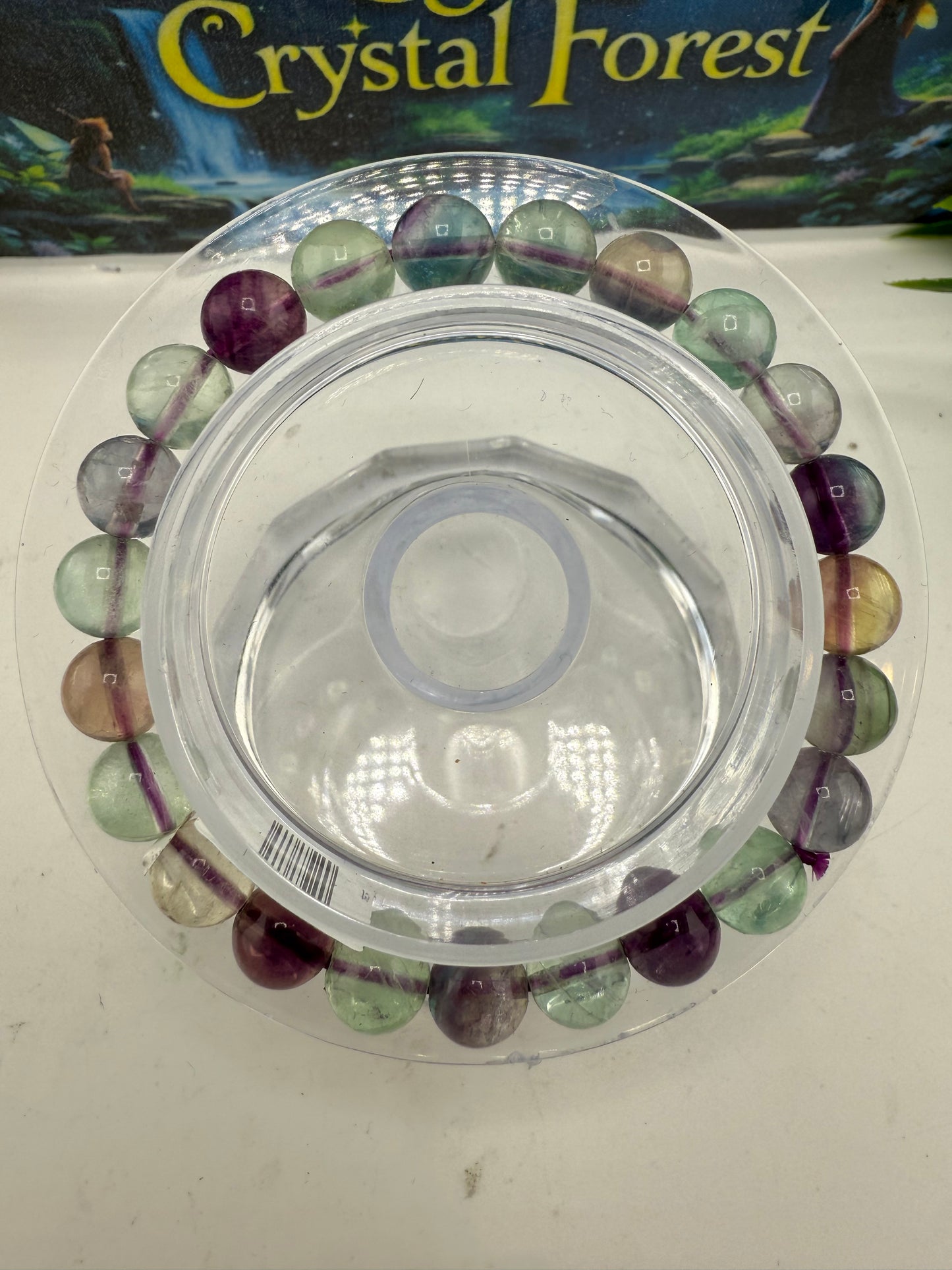 Fluorite Bead Bracelet 8mm