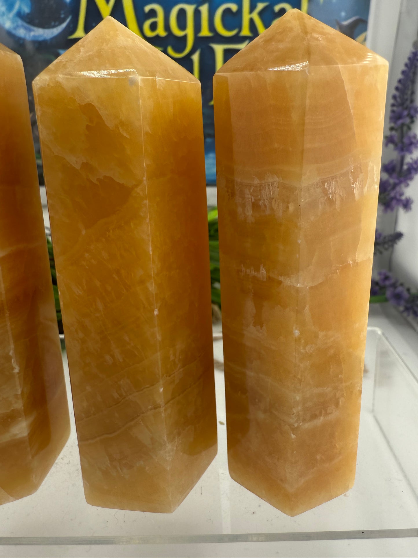 Orange Calcite Points