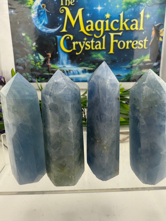 Blue Calcite Points