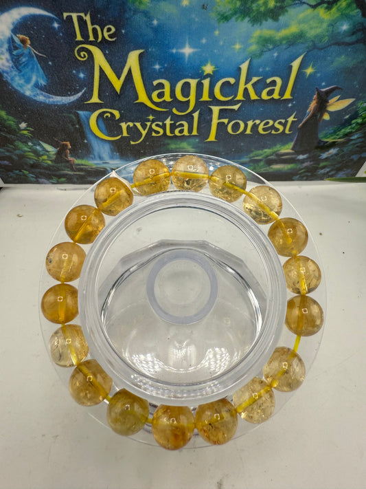 Citrine Bead Bracelet 10mm