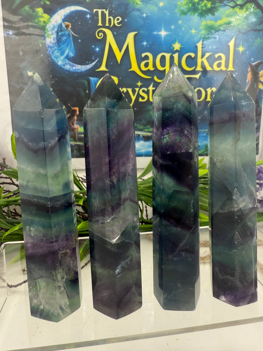 Rainbow Fluorite Point