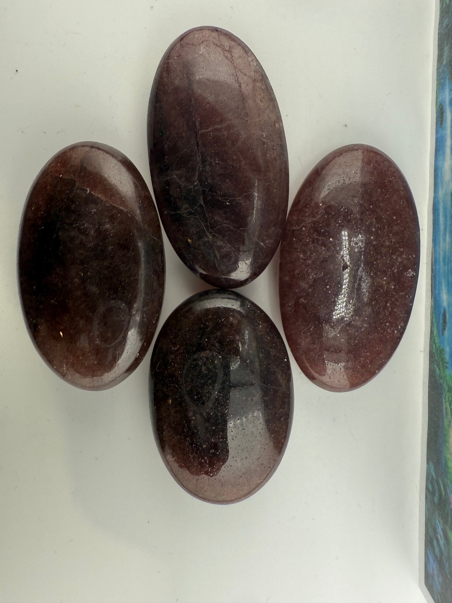 Strawberry Quartz Palm Stone