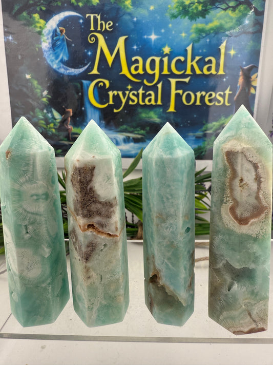 Blue Aragonite Points