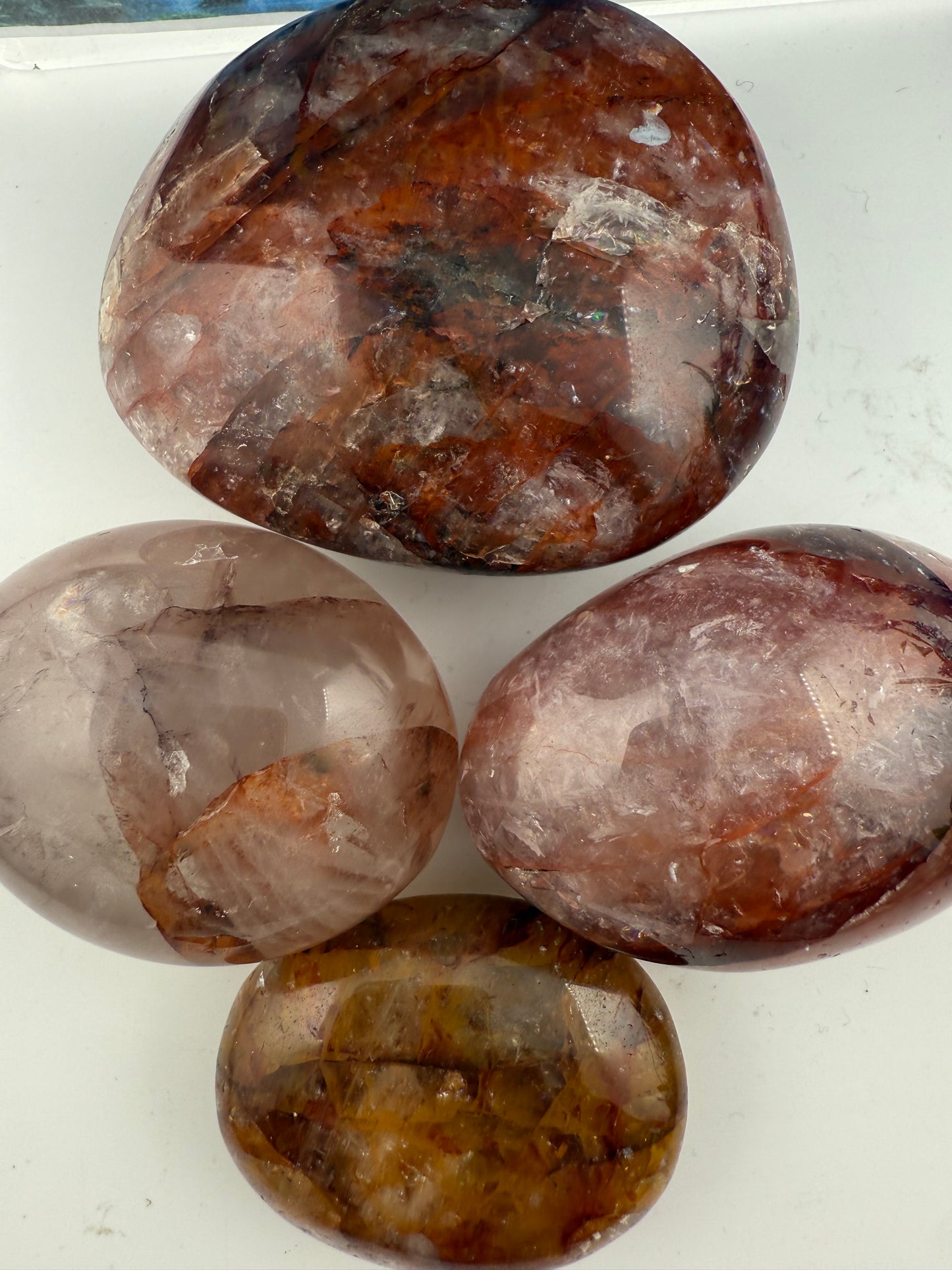 Fire Quartz Palm Stones