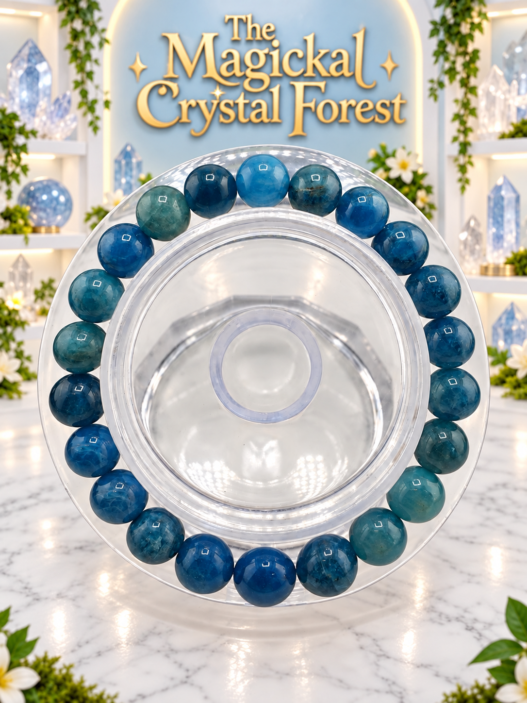 Apatite Bead Bracelet 8mm