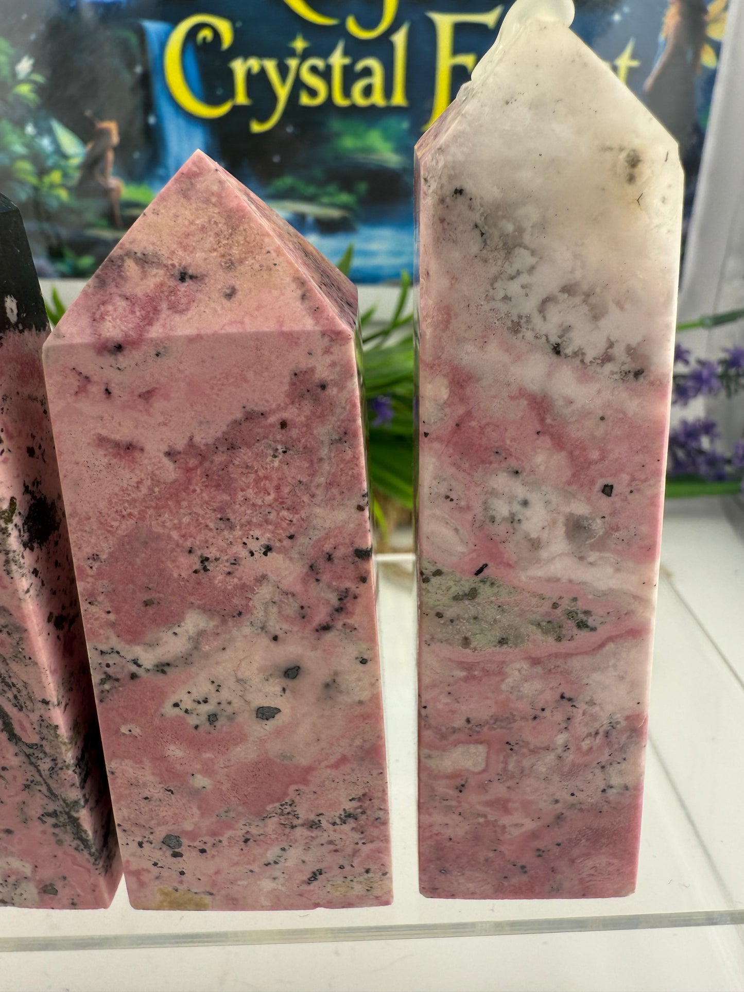 Pink Peru Rhodonite Points