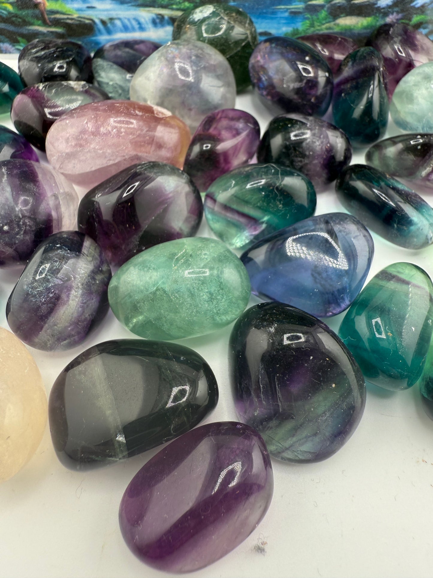 Rainbow Fluorite Tumbled