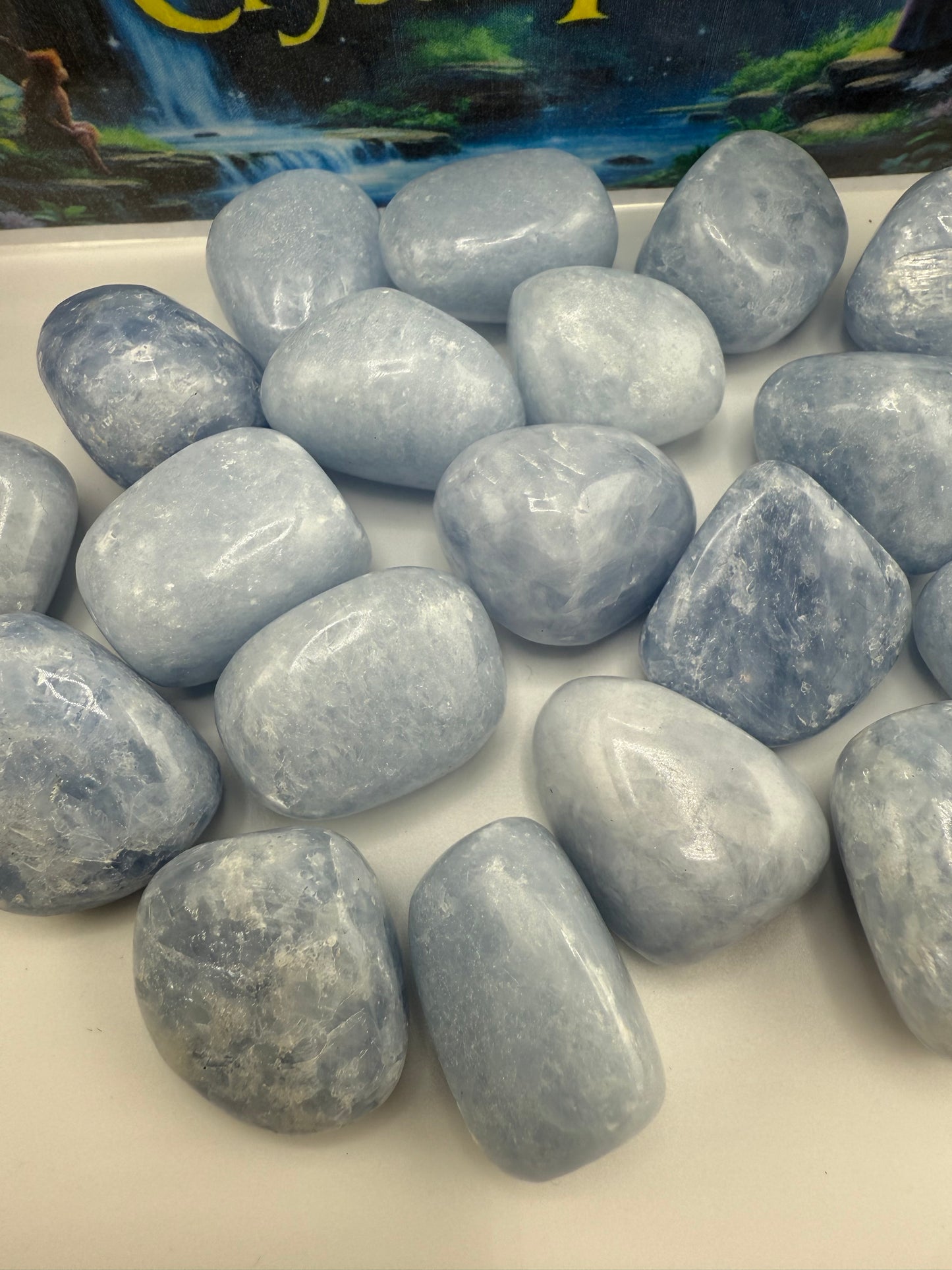Blue Calcite Tumbled