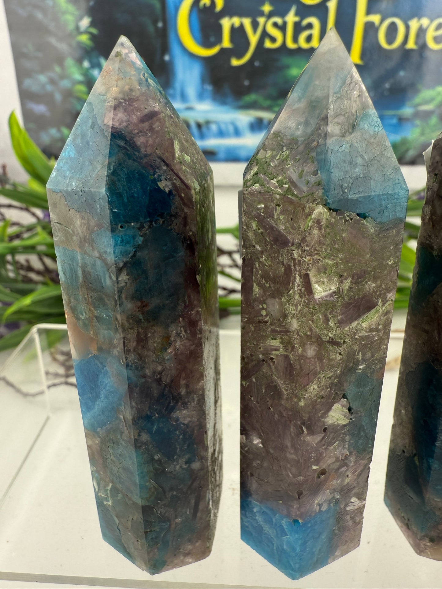 Apatite Sunstone Lepidolite Point