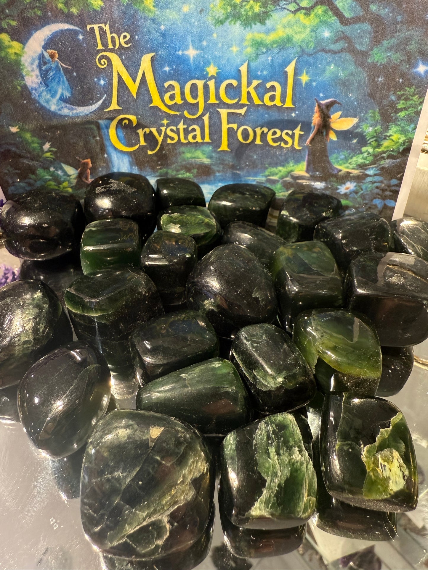 Pure Green Kyanite Tumbled
