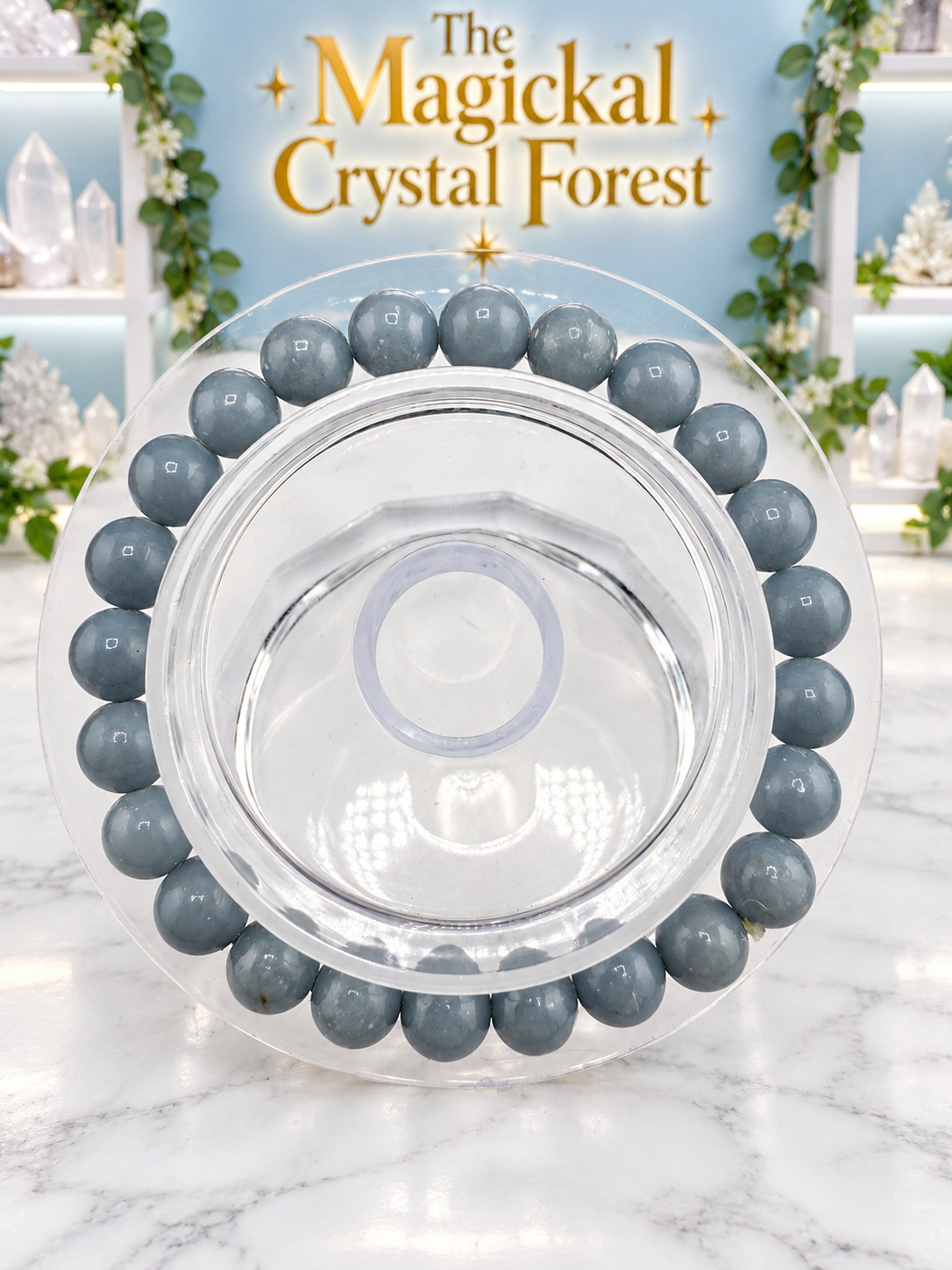 Angelite Crystal Bracelet 10mm