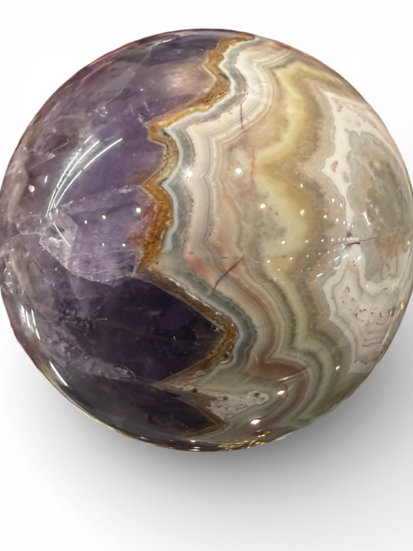 Amethyst Lace Agate Sphere 1