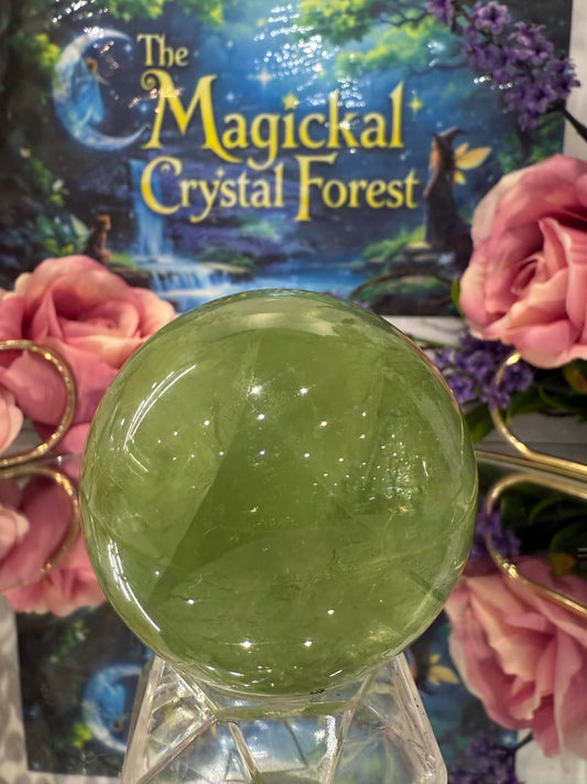 Apple Green Fluorite Sphere 1