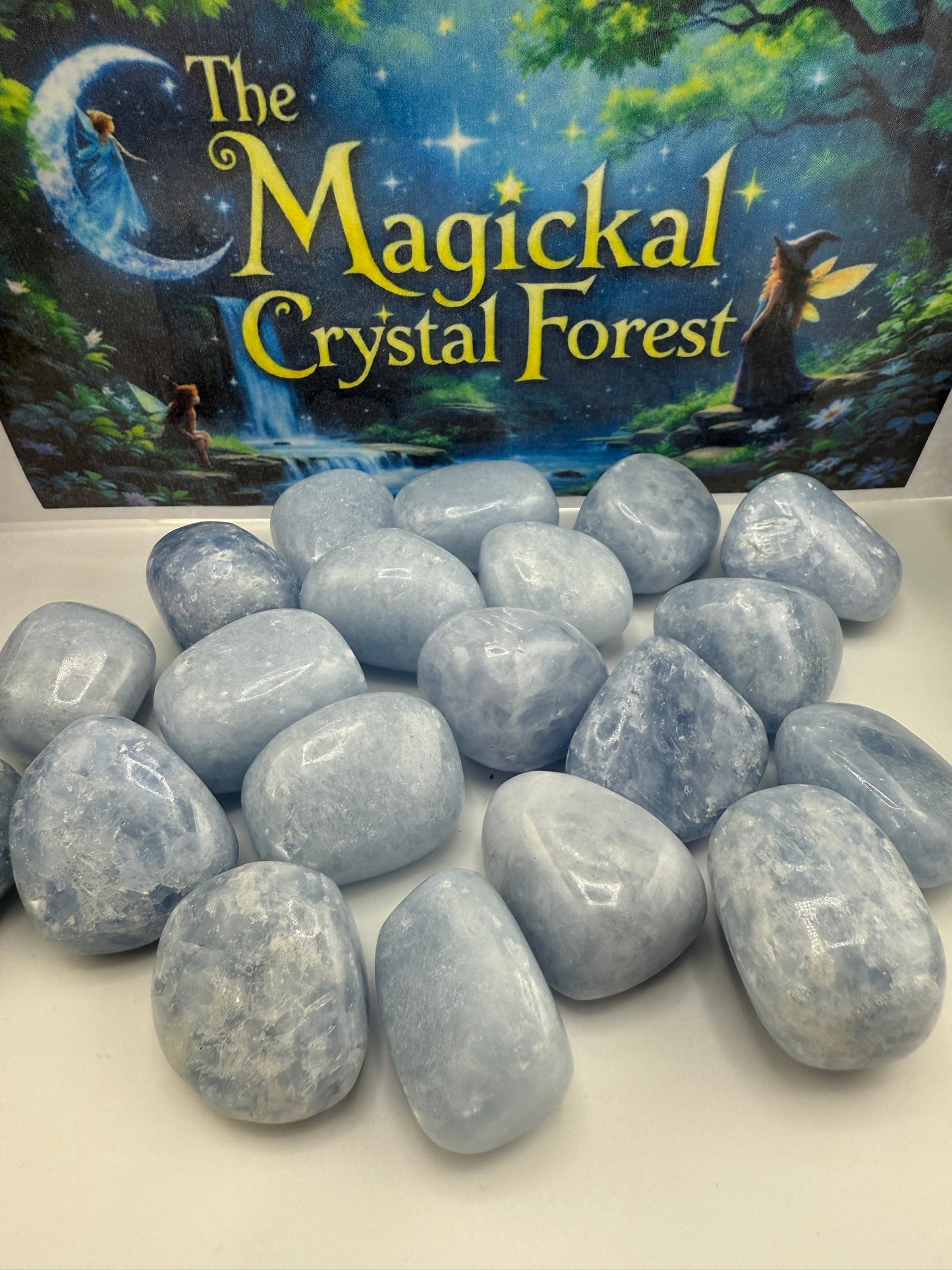Blue Calcite Tumbled