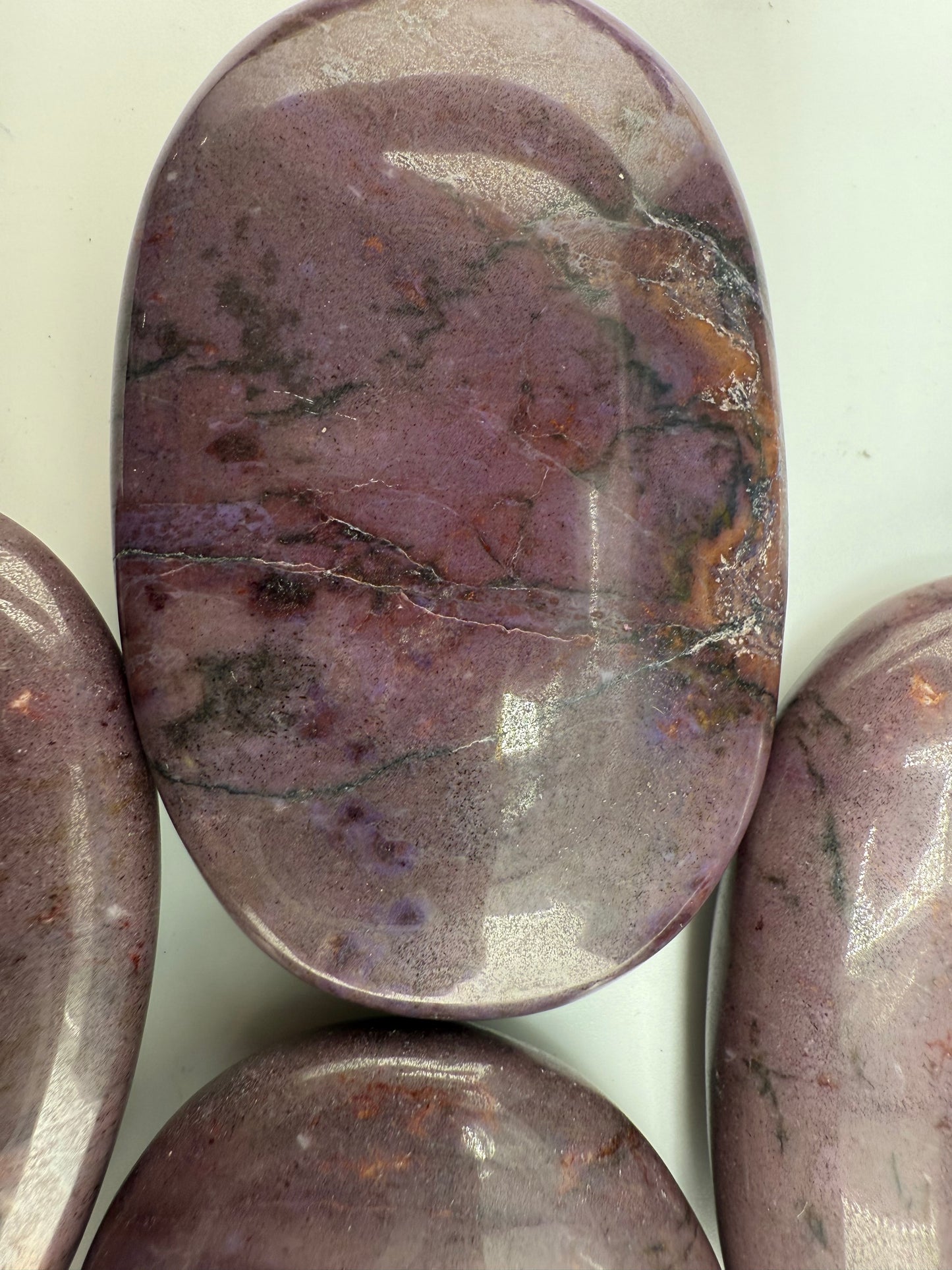 Purple Jadeite Palm Stone