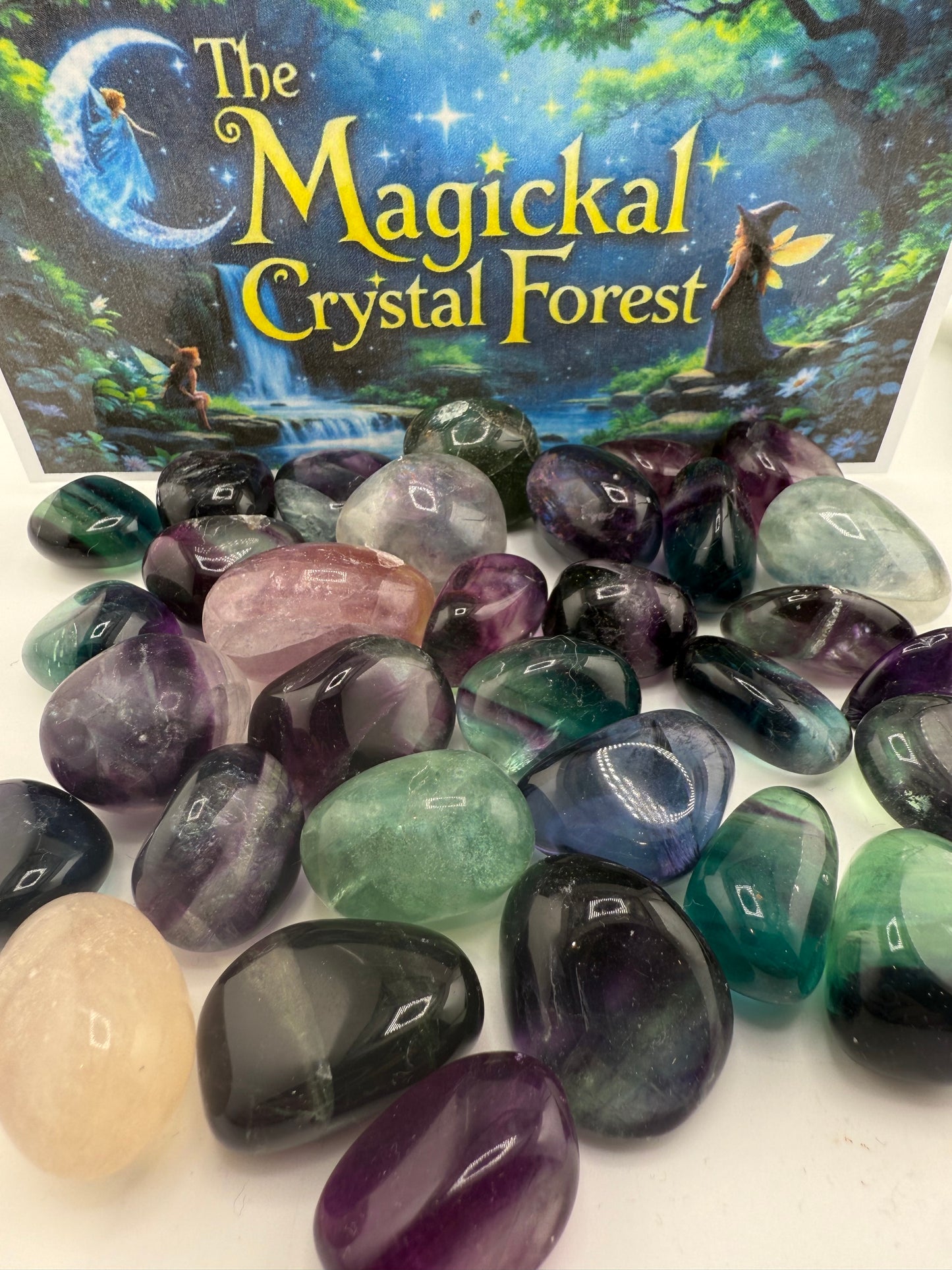 Rainbow Fluorite Tumbled