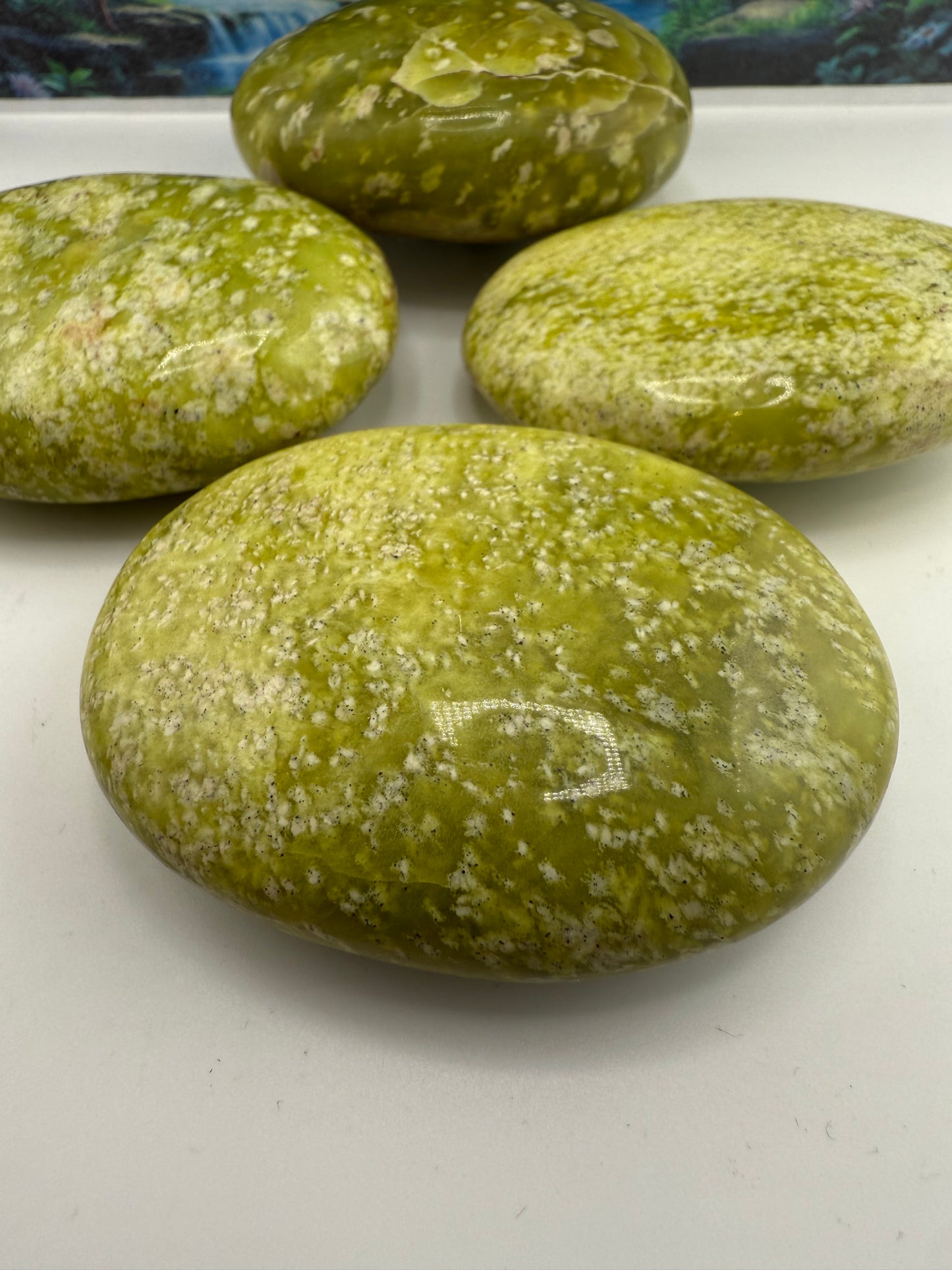 Serpentine Palm Stones