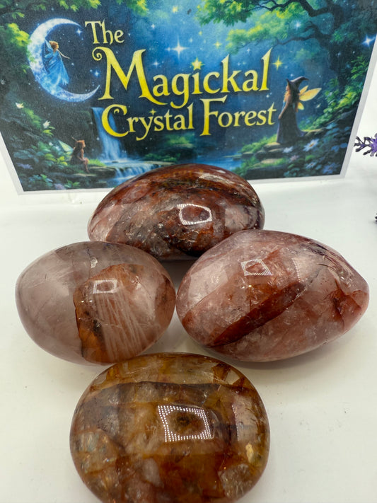 Fire Quartz Palm Stones