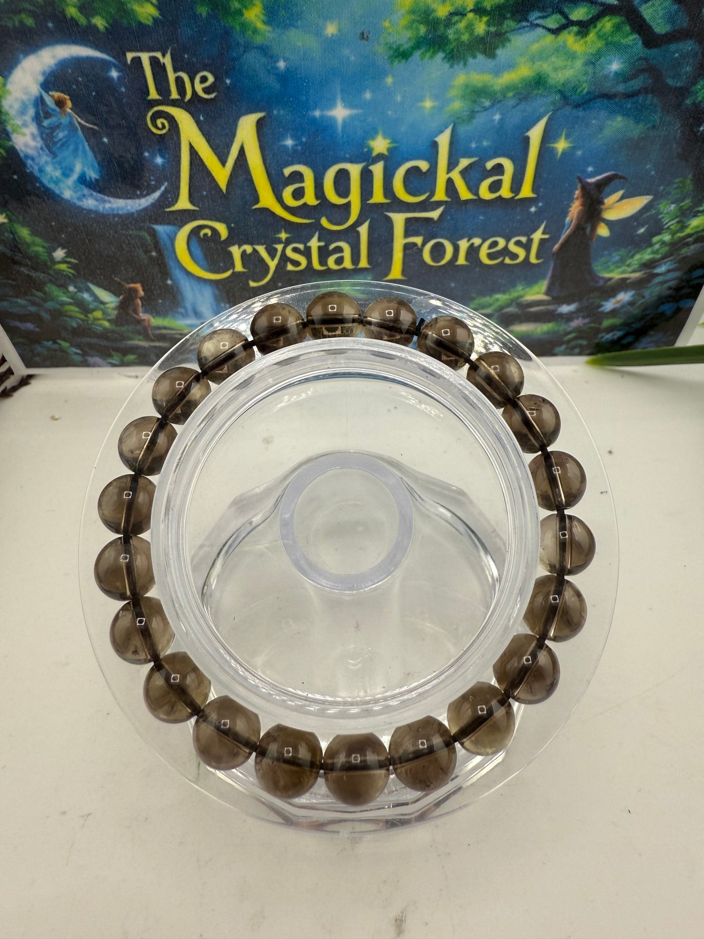 Smokey Quartz Crystal bracelet 8mm