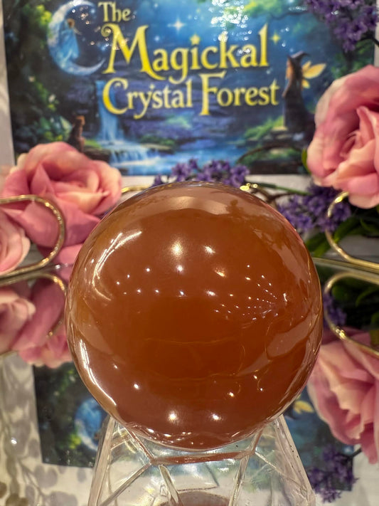 Dark Honey Calcite Sphere