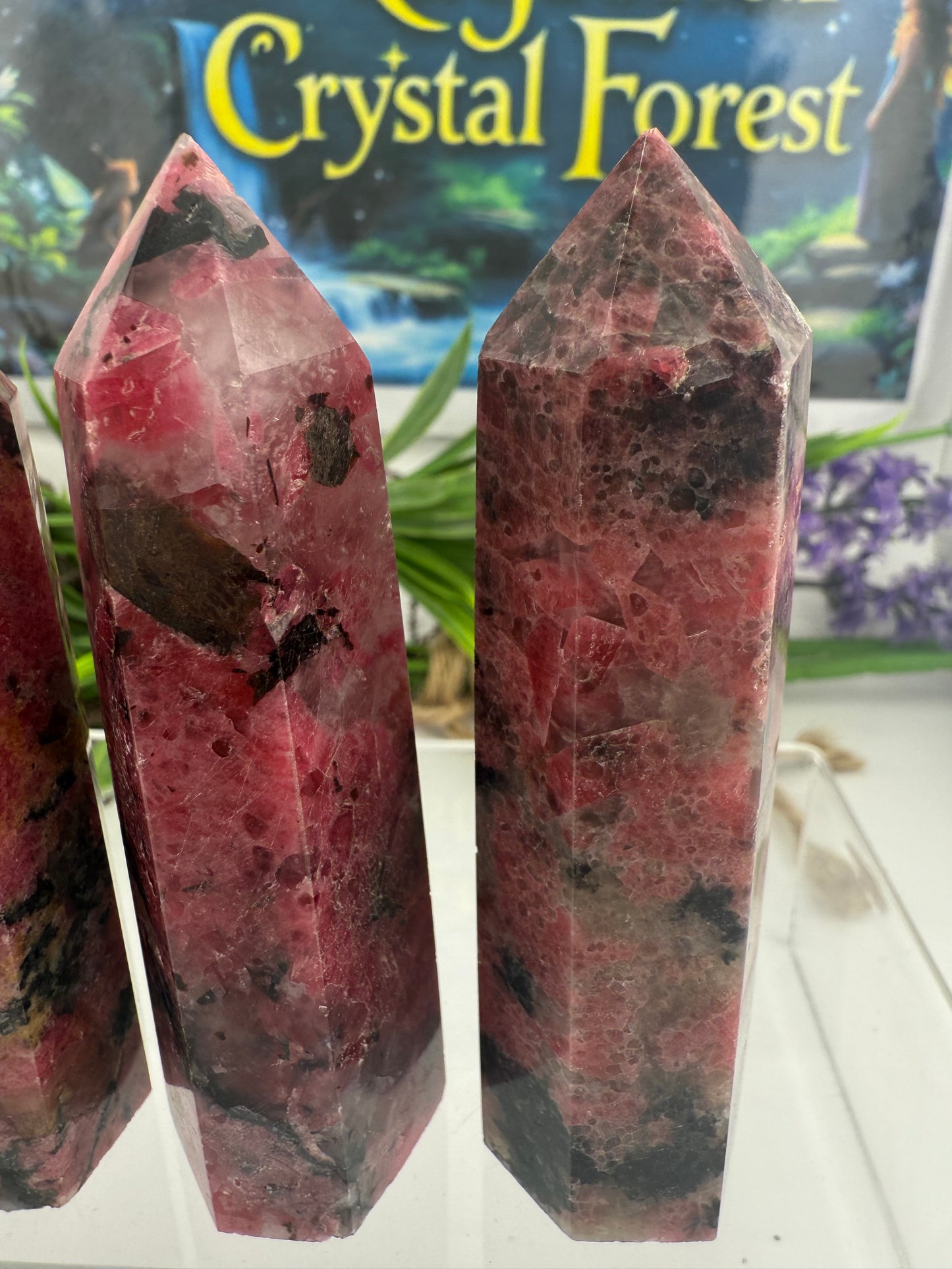 Red Rhodonite Point
