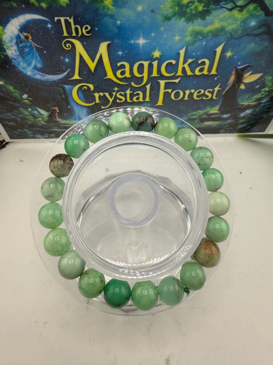 Chrysoprase B Grade Bead Bracelet 8mm