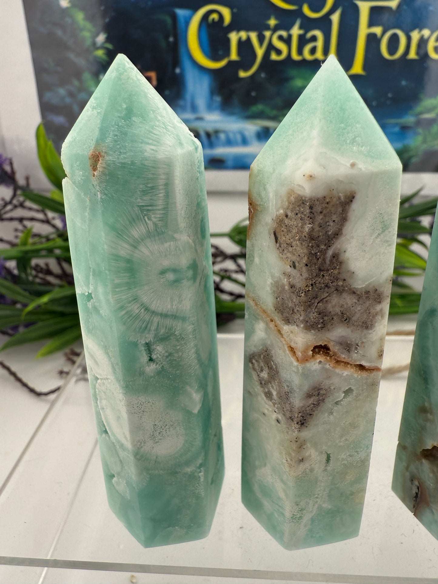 Blue Aragonite Points