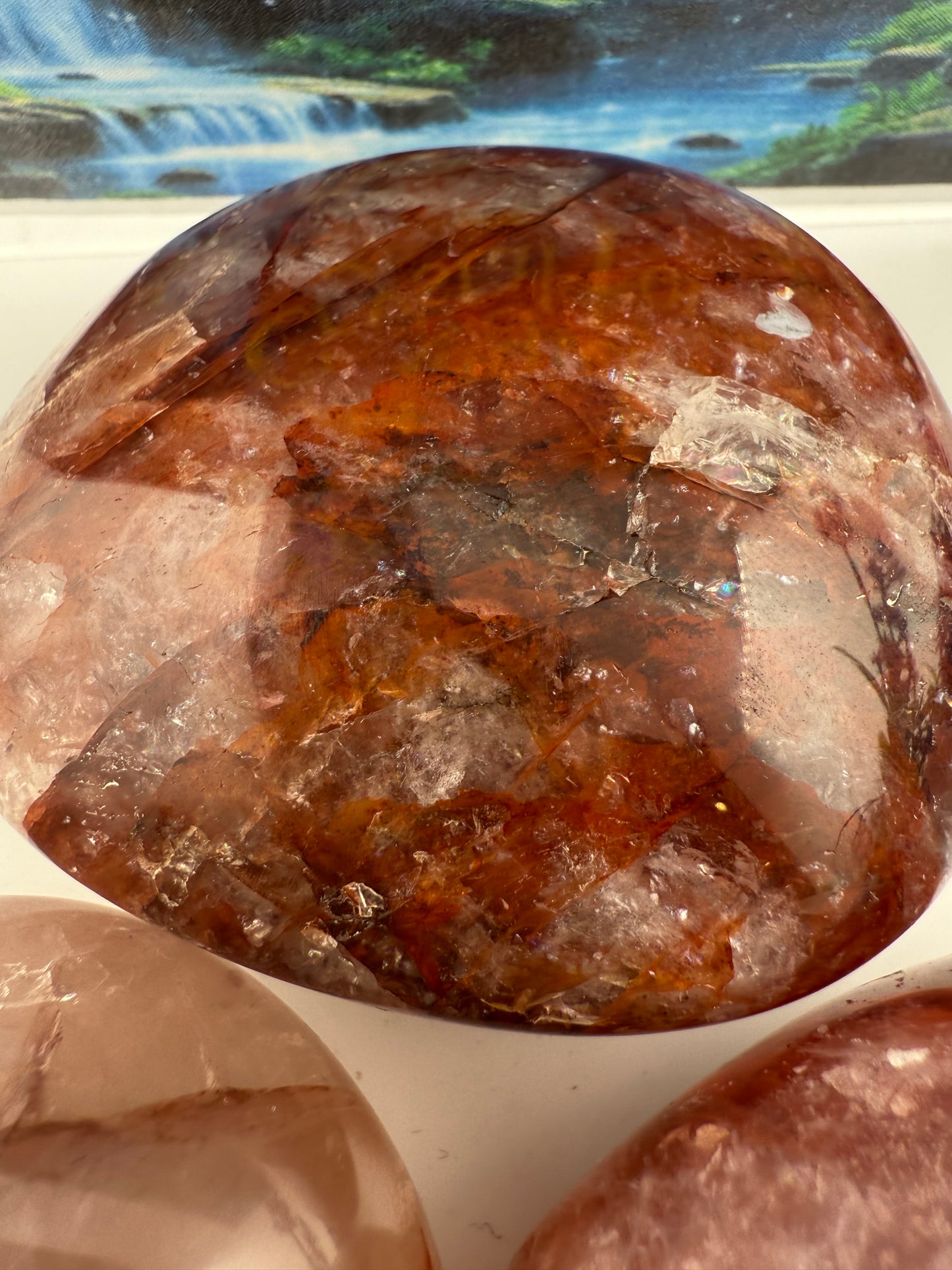 Fire Quartz Palm Stones