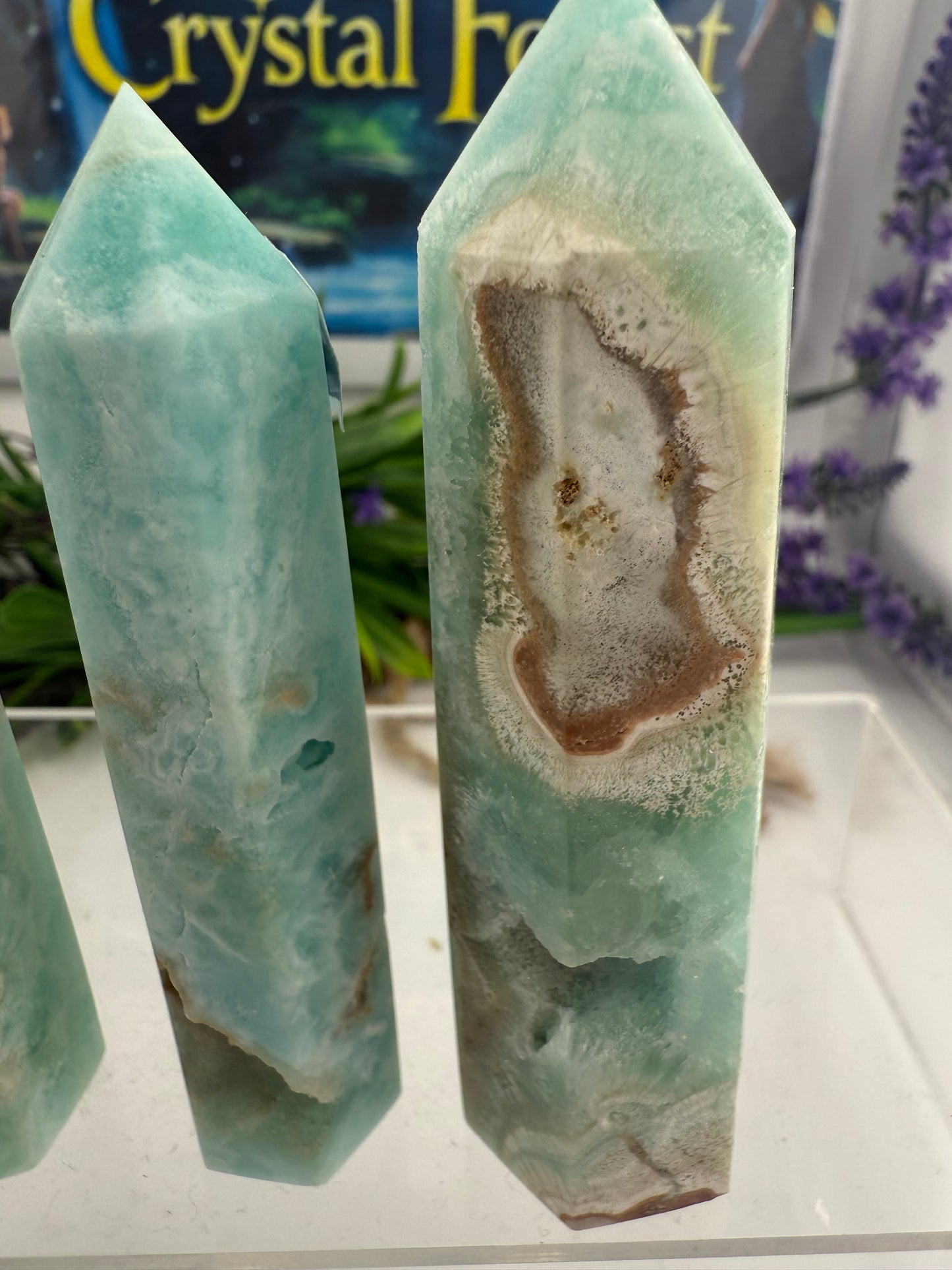 Blue Aragonite Points
