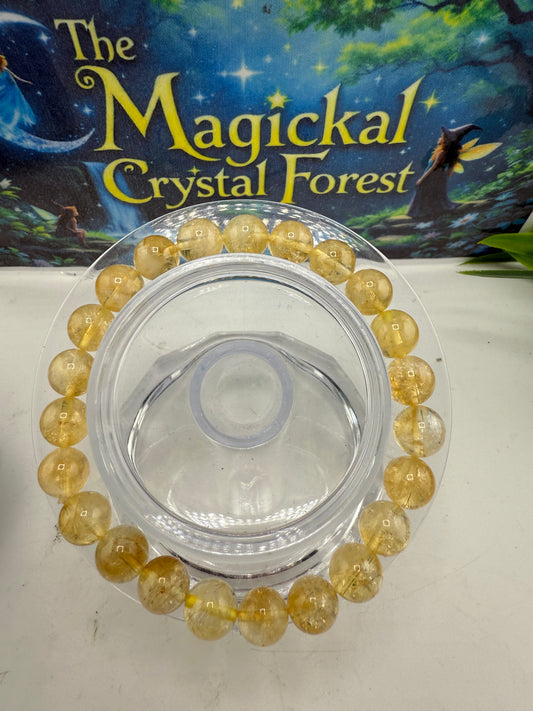 Citrine Bead Bracelet 8mm