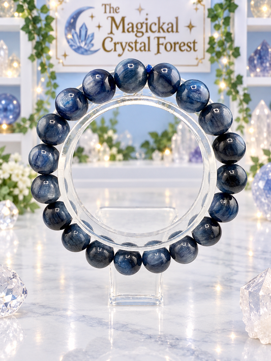 Blue Kyanite Bead Bracelet 10