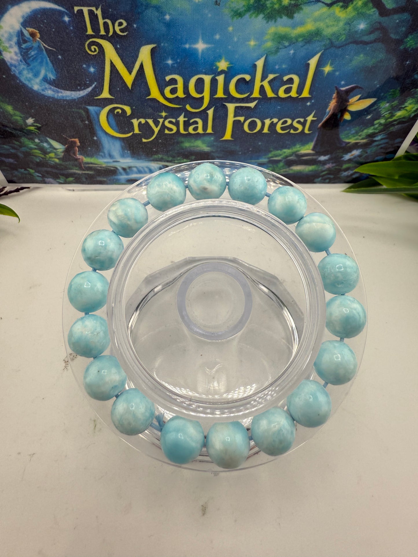 Hemimorphite Bead Bracelet 10mm