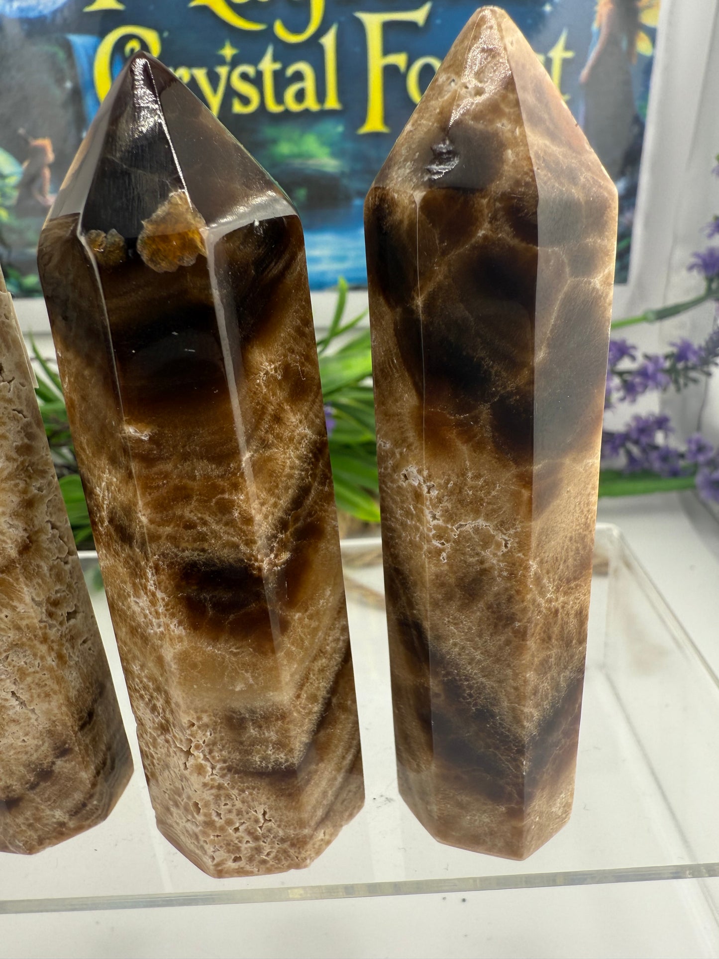 Chocolate Calcite Points